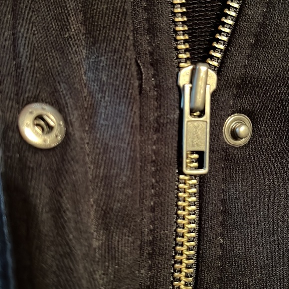 RALPH LAUREN Size Large Hoodie Sweatshirt Zip & Snap Dual Layer Striped Interior - Picture 14 of 16